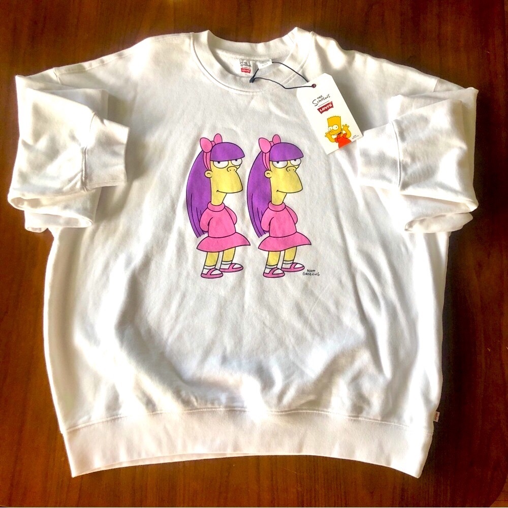 Simpsons x Levis Twins Sweatshirt ✨NWT✨Size XL